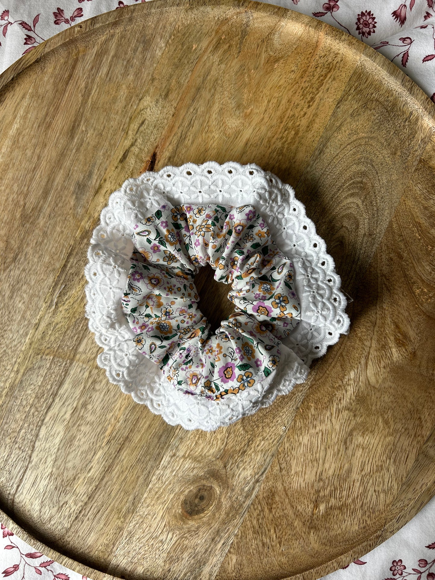 Chouchou liberty dentelle