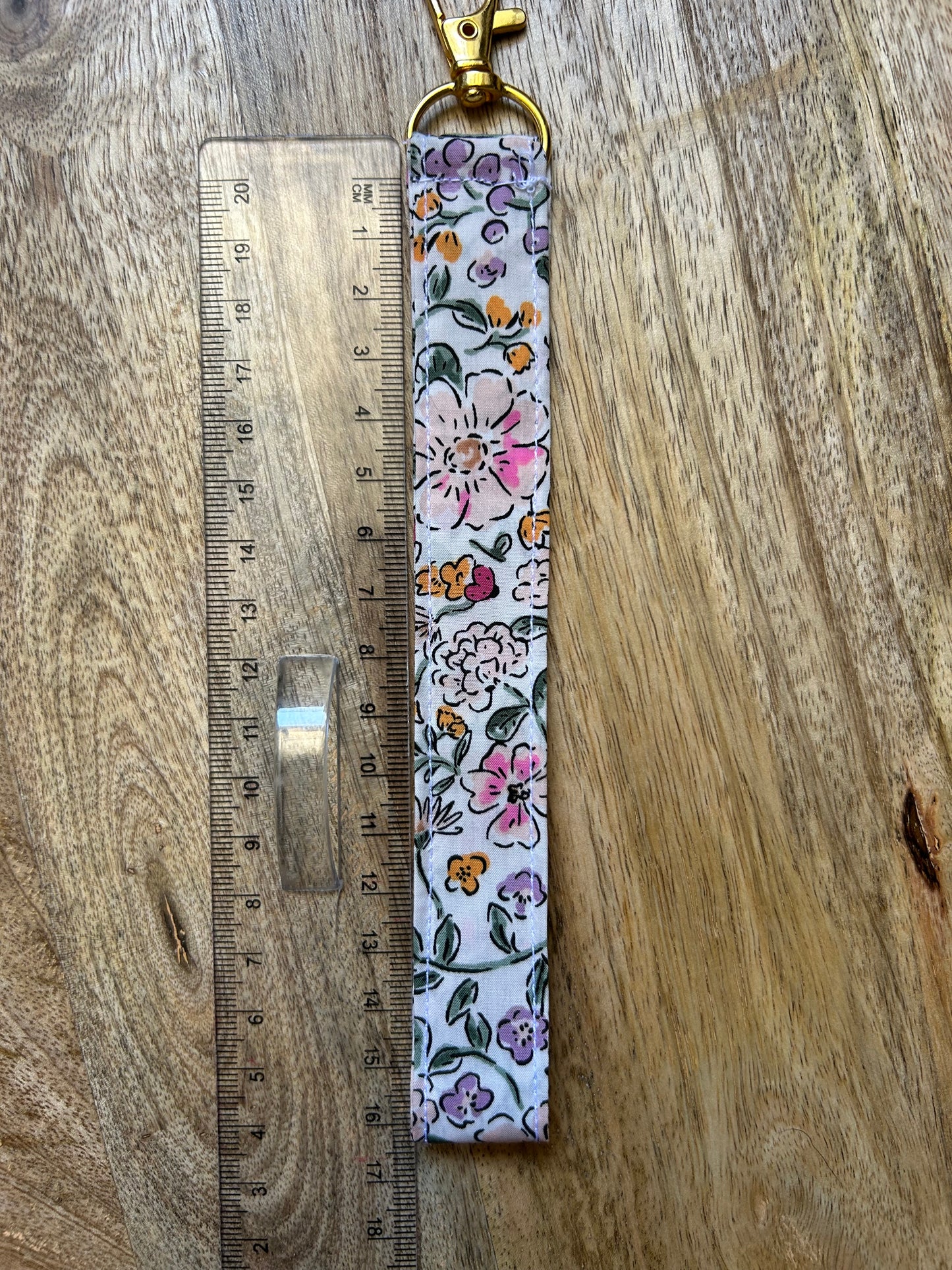 Porte clé liberty rose