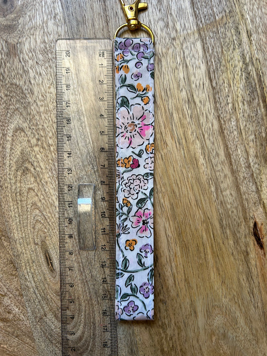 Porte clé liberty rose
